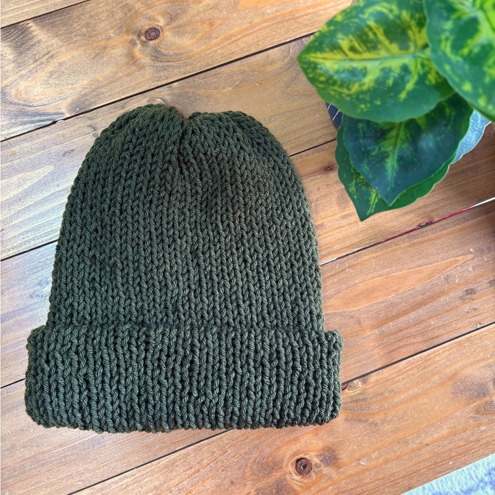 Hand knit beanie
